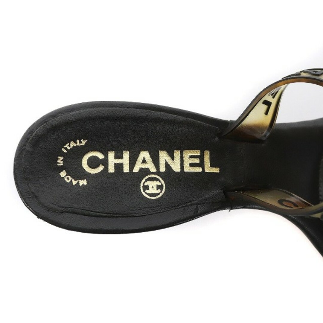 CHANEL - シャネル トングサンダル ラバー クローバー ロゴ 37 24.0cm