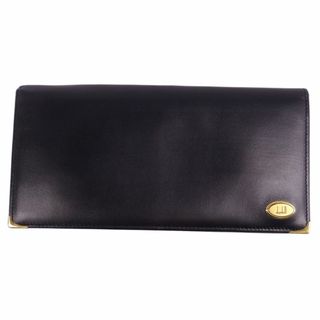 ダンヒル(Dunhill)の美品 ダンヒル Dunhill 財布 長財布 ロングウォレット 二つ折り カーフレザー メンズ ブラック(折り財布)