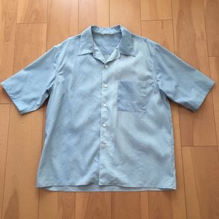 AURALEE オーラリー ブルー オープンカラーシャツ 半袖 4
