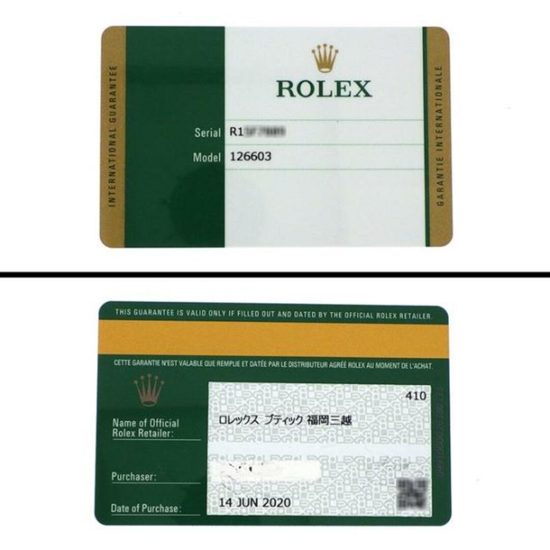 ROLEX(ロレックス)のロレックス Rolex 腕時計 オイスター パーペチュアル シードゥエラー 126603 ルーレット刻印 デイト 夜光針/インデックス 回転式ベゼル ブラック文字盤 黒 ロレゾール オイスターブレス オイスタースチール K18YG セラクロム 自動巻き 【箱・保付き】 【中古】 メンズの時計(腕時計(アナログ))の商品写真