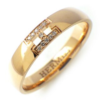エルメス(Hermes)のエルメス HERMES リング エヴァー・ヘラクレス H119850B 00052 Hモチーフ ダイヤモンド K18PG 11.5号 / #52 【中古】(リング(指輪))
