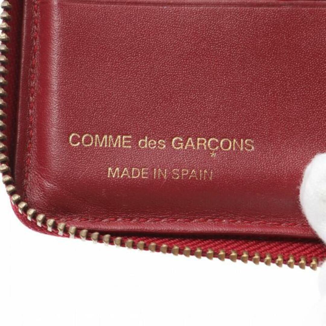 COMME des GARCONS(コムデギャルソン)の ラウンドファスナー二つ折り財布 レザー バーガンディ レディースのファッション小物(財布)の商品写真