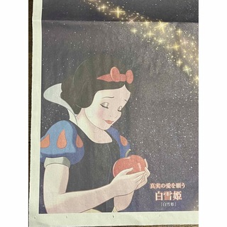 ディズニー100周年記念 白雪姫 ウィッシュ アーシャ 朝日新聞 広告(印刷物)