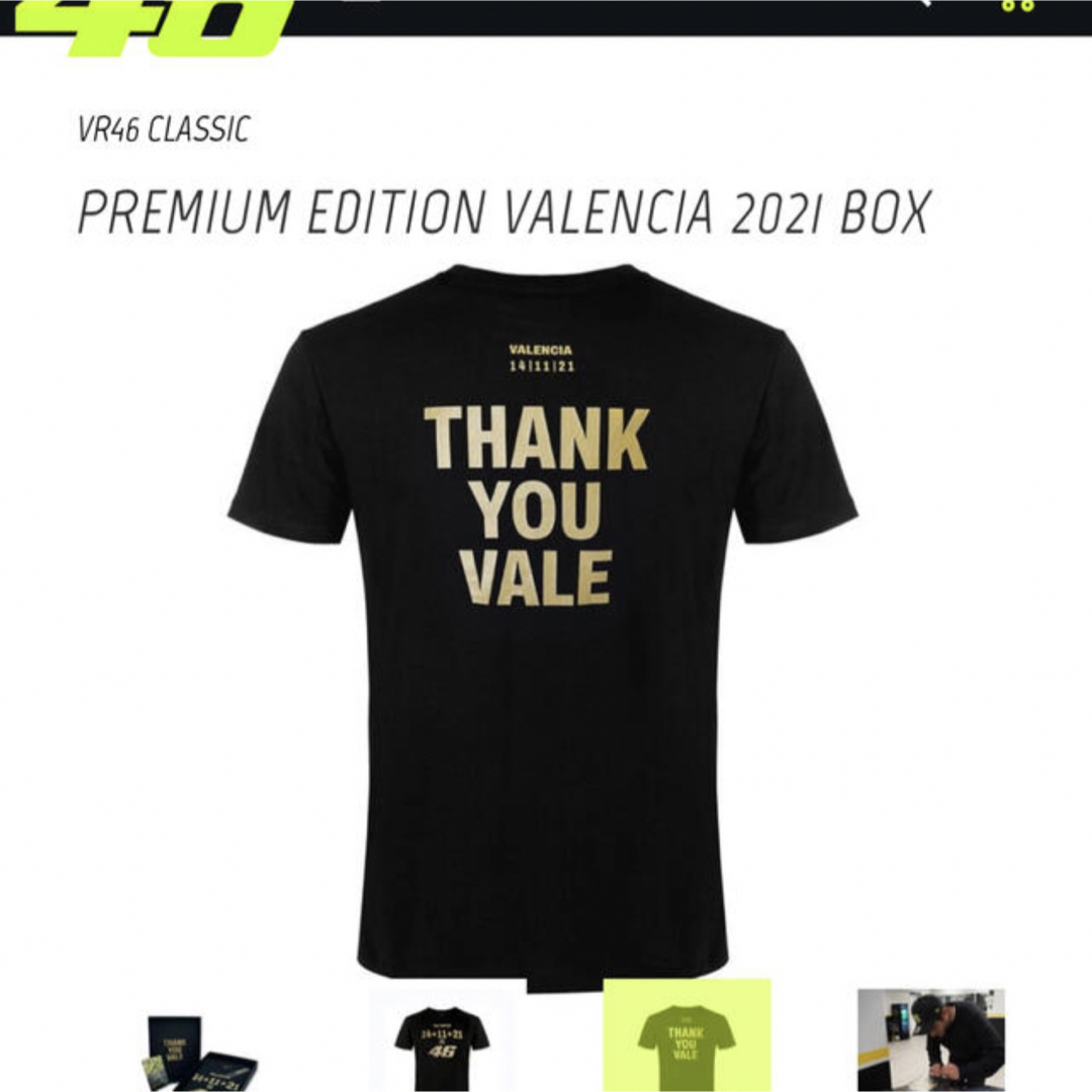 VR46 V.ロッシ選手  プレミアム　　限定tシャツbox 直筆サイン  XL 自動車/バイクのバイク(その他)の商品写真