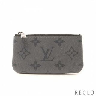 ルイヴィトン(LOUIS VUITTON)のポシェット クレ モノグラムエクリプス キーケース コインケース PVC グレー ブラック キーリング付き(折り財布)