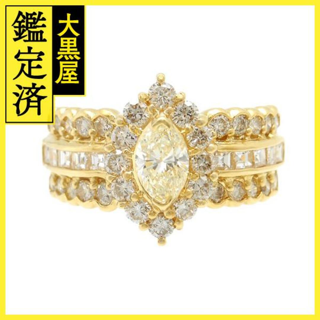 ダイヤモンド　リング　マーキスカット　K18　ゴールド　11号　【200】 1