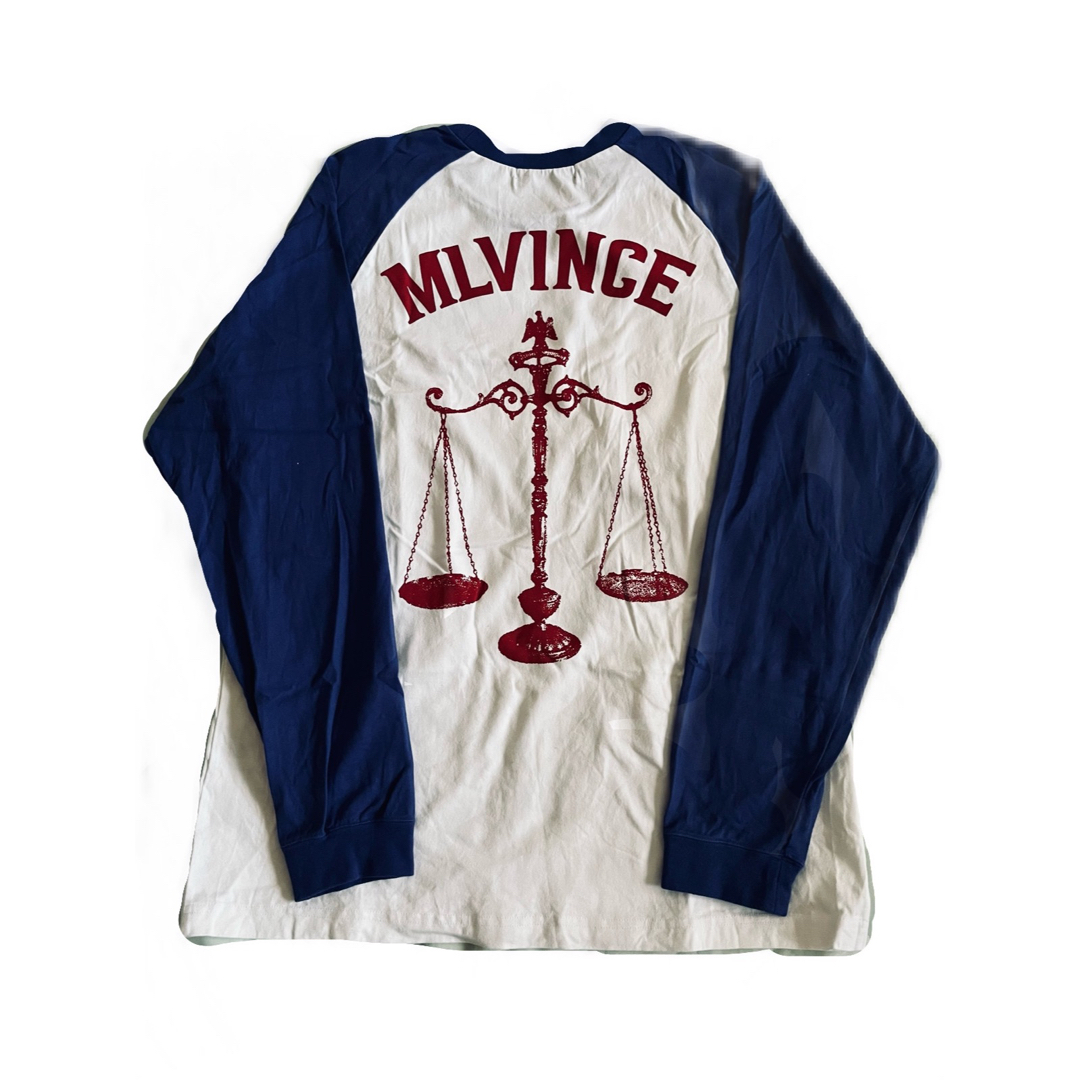 【MLVINCE】SCALES RAGLAN L/S TEE BLUE