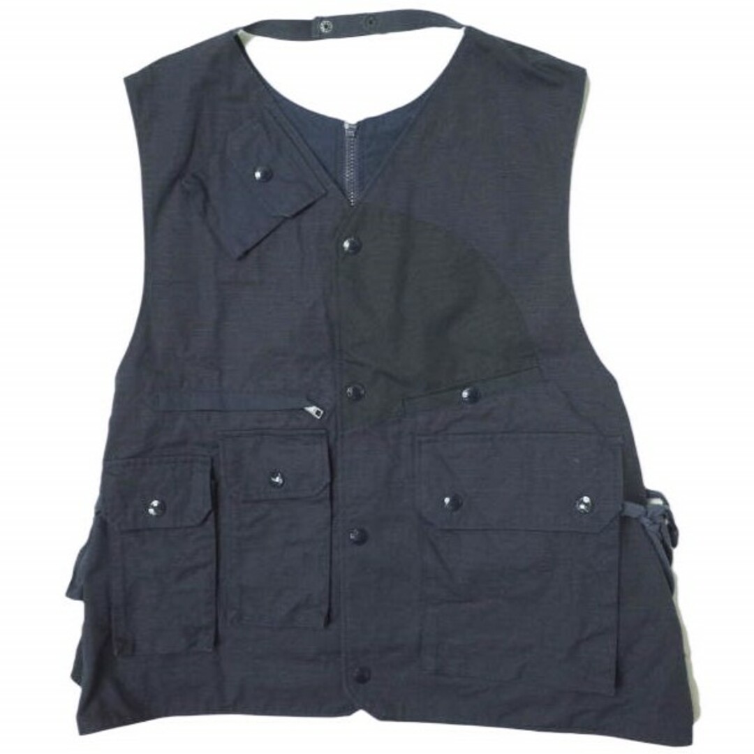 Engineered Garments x BEAMS PLUS エンジニアードガーメンツ ビームスプラス 23SS 別注 アメリカ製 Double Front Vest ダブルフロントベスト L NAVY ジレ ハンティング フィッシング トップス【Engineered Garments × BEAMS PLUS】