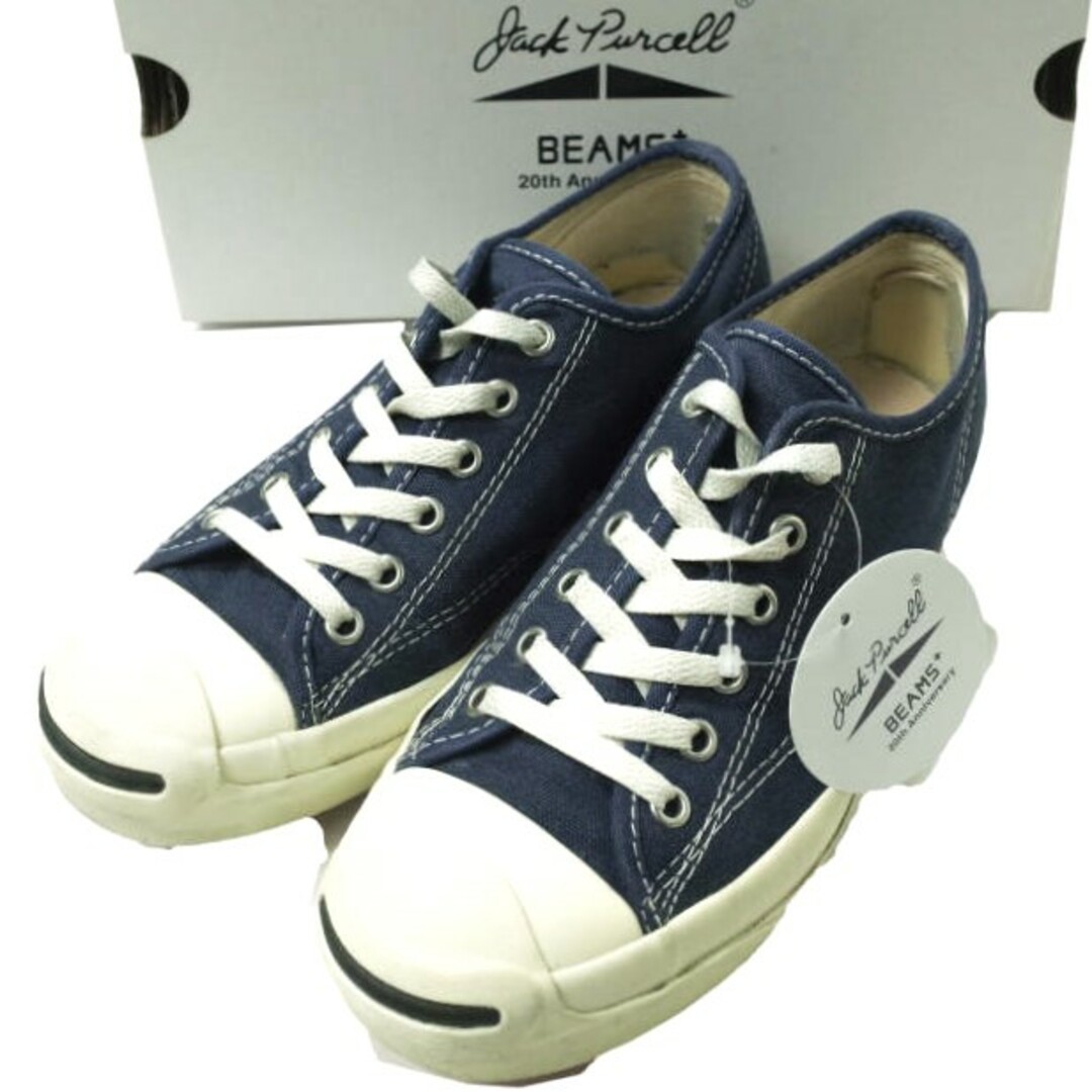 CONVERSE x BEAMS PLUS コンバース ビームスプラス 別注 20周年記念 JACK PURCELL ジャックパーセル 1CL366  US5.5(24.5cm) ネイビー キャンバス スニーカー シューズ【中古】【CONVERSE × BEAMS PLUS】 | フリマアプリ ラクマ