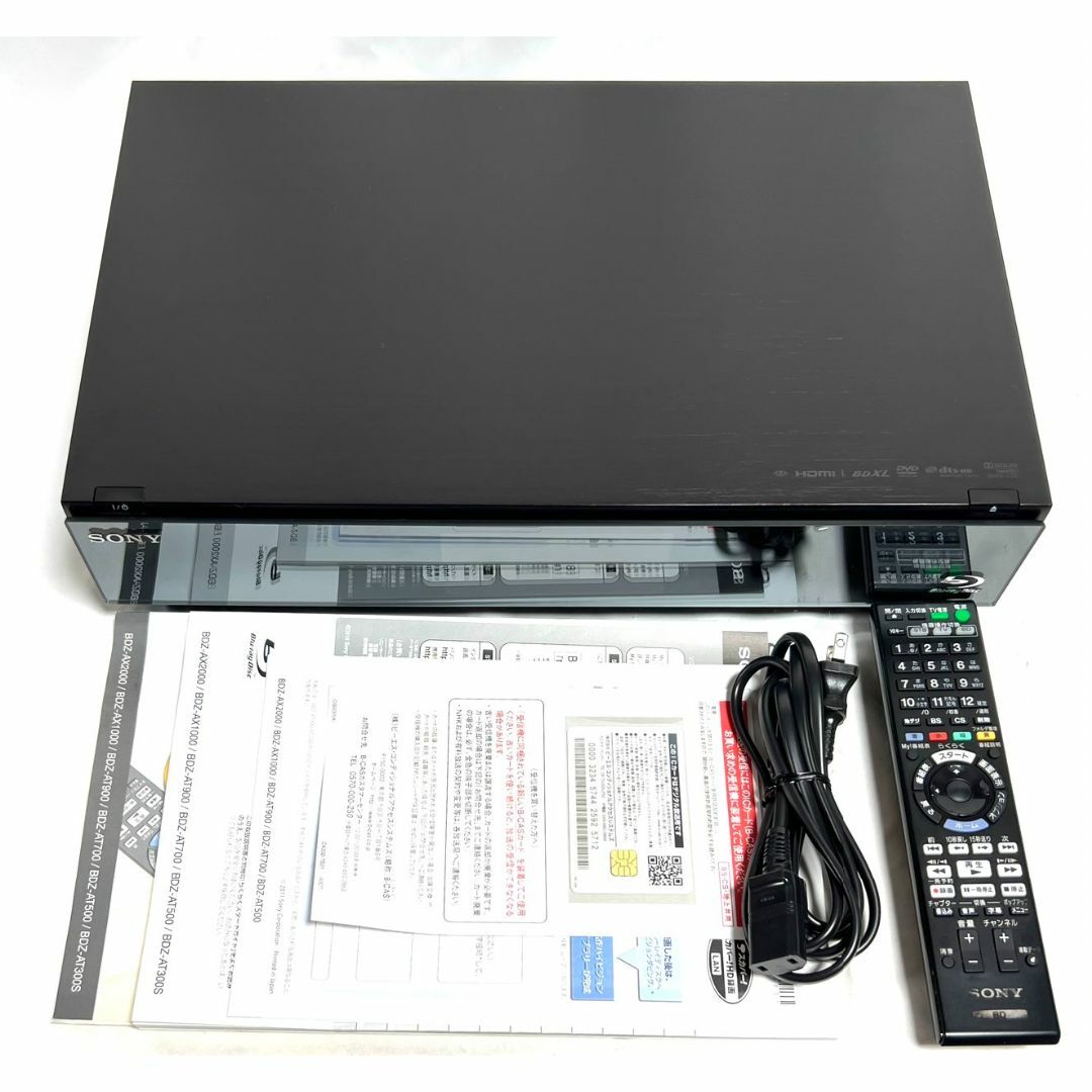 ☆美品 ソニー 1TB 2チューナー ブルーレイレコーダー BDZ-AX1000-