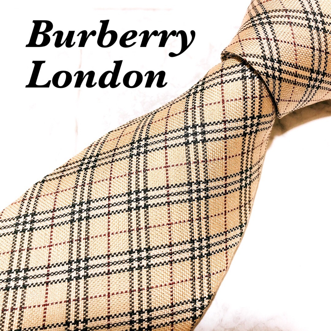 BUBERRY LONDON 　ネクタイ　ノバチェック　ベージュ