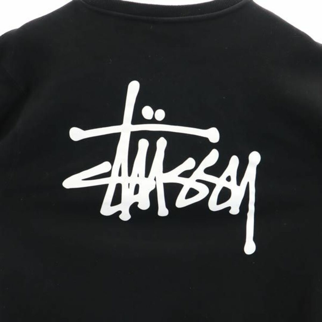 STUSSY(ステューシー)のステューシー スウェット M ブラック STUSSY ロゴバックプリント 裏起毛 長袖 トレーナー メンズ 【中古】  【231016】 メンズのトップス(その他)の商品写真