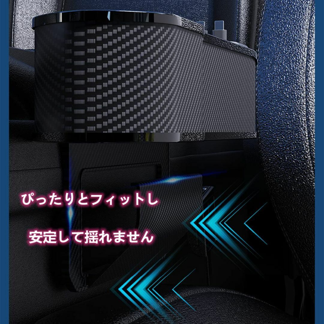 【色: ブラック1】EXCEREY カーシートギャップボックス 電圧表示 携帯電