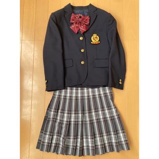     美品　EASTBOY　紺ブレザー　ワッペン　リボン　スカート　3点セット(ドレス/フォーマル)