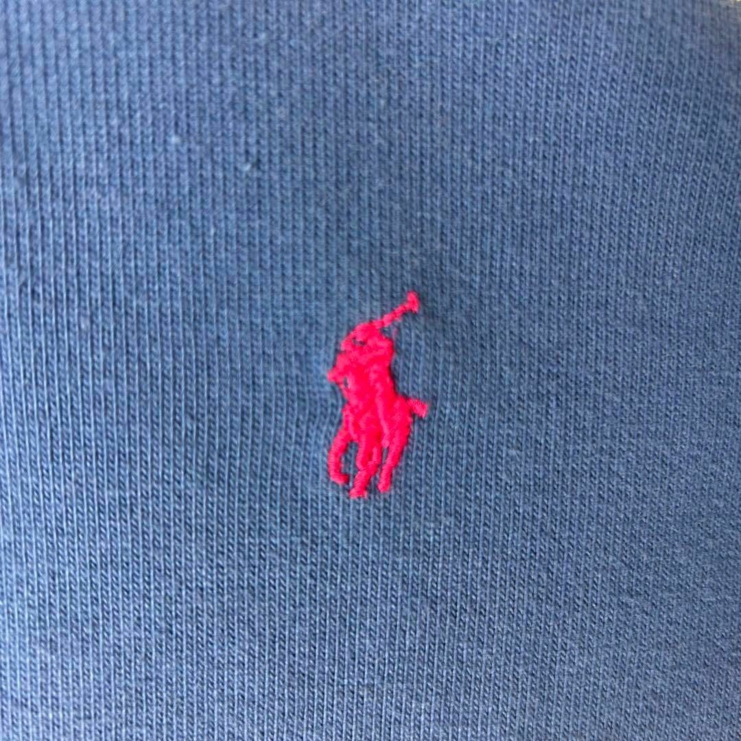 Ralph Lauren(ラルフローレン)の【希少‼︎】ラルフローレン 刺繍ロゴ 太ボーダー ラガーシャツ 黄紺 美品 メンズのトップス(ポロシャツ)の商品写真