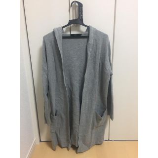 アズールバイマウジー(AZUL by moussy)のパーカー付きスエットロングカーディガン(カーディガン)