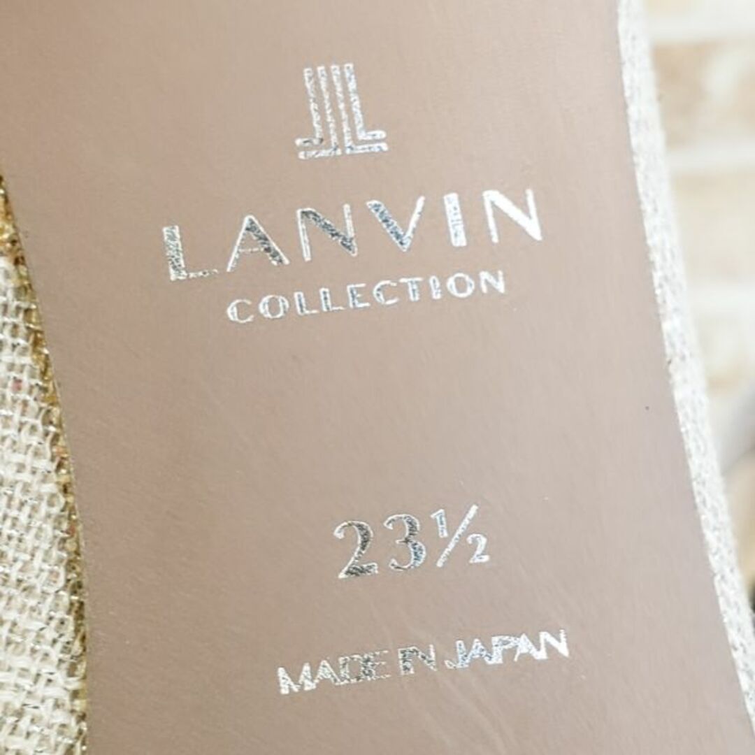 LANVIN COLLECTION(ランバンコレクション)のランバンコレクション ☆ 切替デザイン パンプス 23.5 日本製 グリッター レディースの靴/シューズ(ハイヒール/パンプス)の商品写真