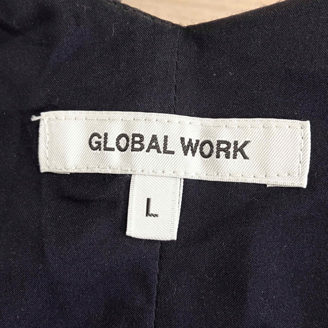 GLOBAL WORK(グローバルワーク)の【GLOBAL WORK】Vネック ワンピース ジャンパースカート レディースのワンピース(ロングワンピース/マキシワンピース)の商品写真