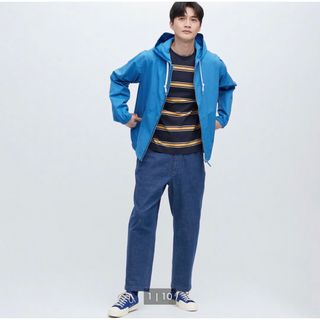 ユニクロ(UNIQLO)のコットンリラックスアンクルパンツ デニム (カジュアルパンツ)