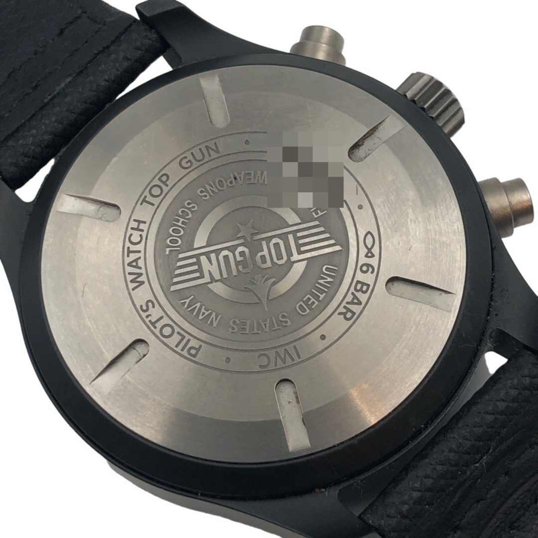 IWC(インターナショナルウォッチカンパニー)の　インターナショナルウォッチカンパニー IWC パイロット・ウォッチ・クロノグラフ “トップガン” IW389001 ブラック セラミック 自動巻き メンズ 腕時計 メンズの時計(その他)の商品写真