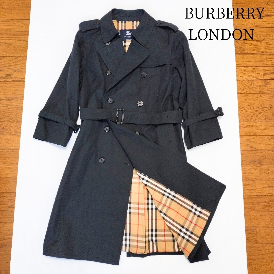 BURBERRY ノバチェック トレンチコート 濃紺-