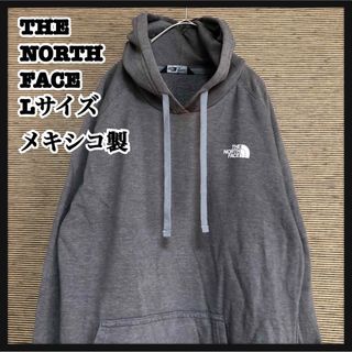 ザノースフェイス(THE NORTH FACE)のノースフェイス】プルオーバーパーカー　デカロゴ　ダークグレーワンポイントロゴ15(パーカー)