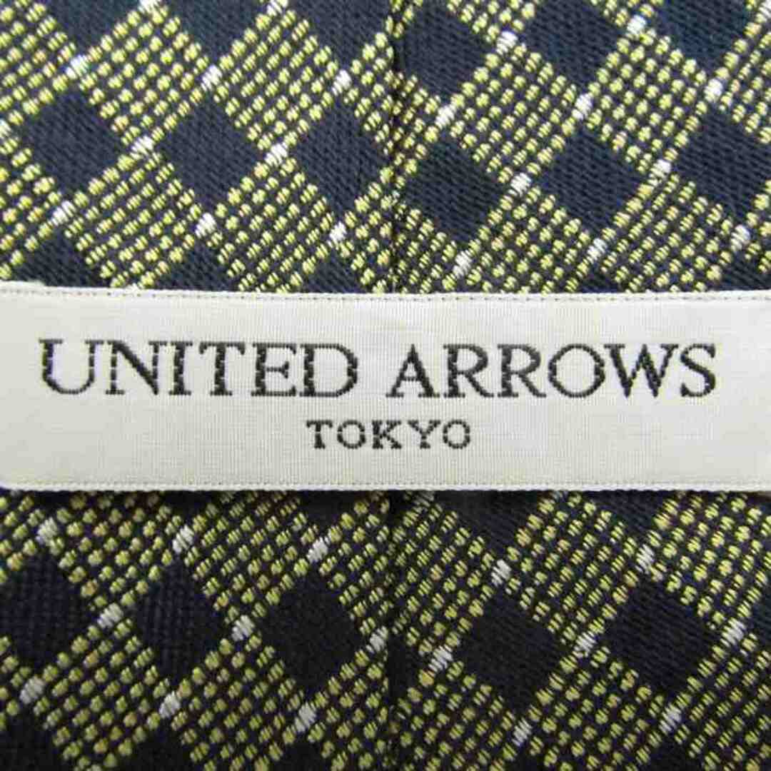 UNITED ARROWS(ユナイテッドアローズ)のユナイテッドアローズ ブランド ネクタイ シルク チェック柄 ドット柄 メンズ ネイビー UNITED ARROWS メンズのファッション小物(ネクタイ)の商品写真