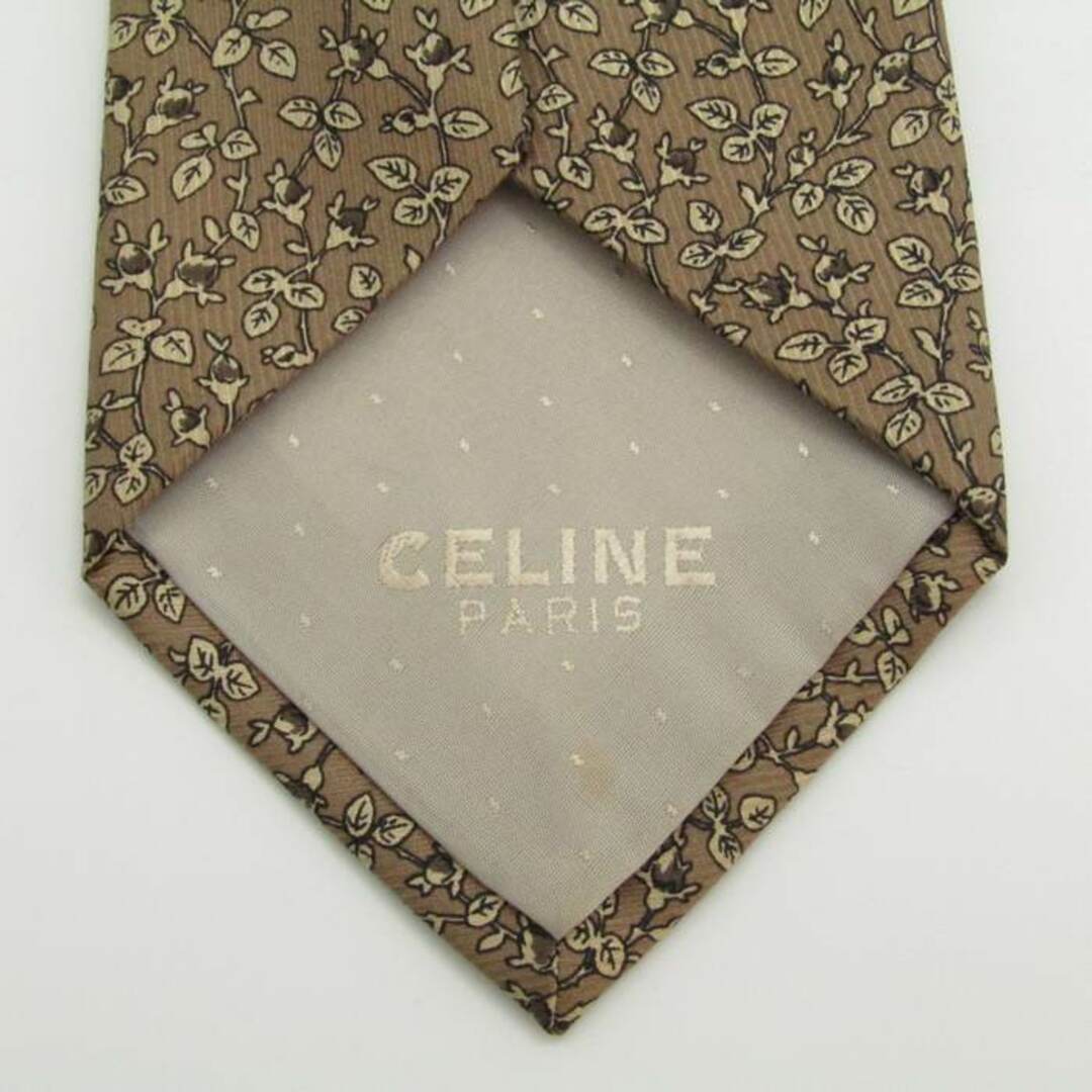 celine - セリーヌ ブランド ネクタイ シルク ボタニカル柄 総柄