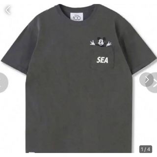 ウィンダンシー(WIND AND SEA)の新品 黒グレー L WIND AND SEA Disney ディズニーコラボ T(Tシャツ/カットソー(半袖/袖なし))