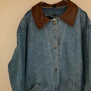 ウールリッチ(WOOLRICH)のUSA製 90s ウールリッチ カバーオール デニムジャケット ライナー付き(Gジャン/デニムジャケット)