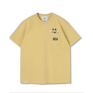 ウィンダンシー(WIND AND SEA)の新品 黄色 L WIND AND SEA Disney ディズニーコラボ T(Tシャツ/カットソー(半袖/袖なし))