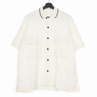 サカイ(sacai)のsacai 23SS レイヤード コットン ジャージー シャツ 半袖 3 白(シャツ)