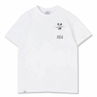 ウィンダンシー(WIND AND SEA)の新品 白 L WIND AND SEA Disney ディズニーコラボ T(Tシャツ/カットソー(半袖/袖なし))