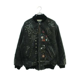 ネイバーフッド(NEIGHBORHOOD)のネイバーフッド  22AW  222UTNH-JKM02  STUDS RIDERS VE JK. PE スタッズピン装飾ライダース転写プリントブルゾン メンズ L(ブルゾン)