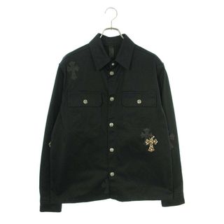 CHROME HEARTS クロムハーツ U TACOAT JQRD NYLN CHプラス総柄ダガージップアップブルゾン ブラック