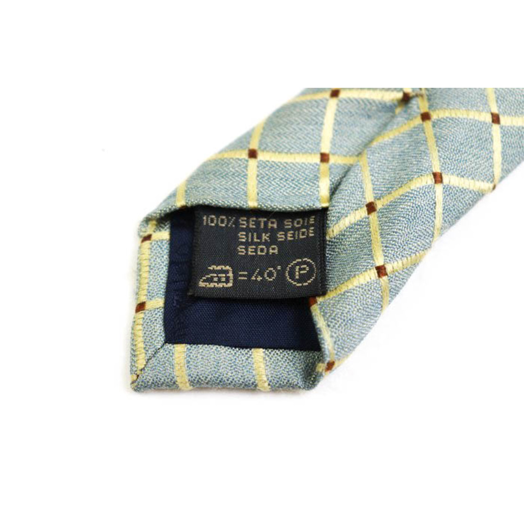 エルメネジルドゼニア ブランド ネクタイ シルク 格子柄 ドット柄 高級 メンズ ブルー Ermenegildo Zegna