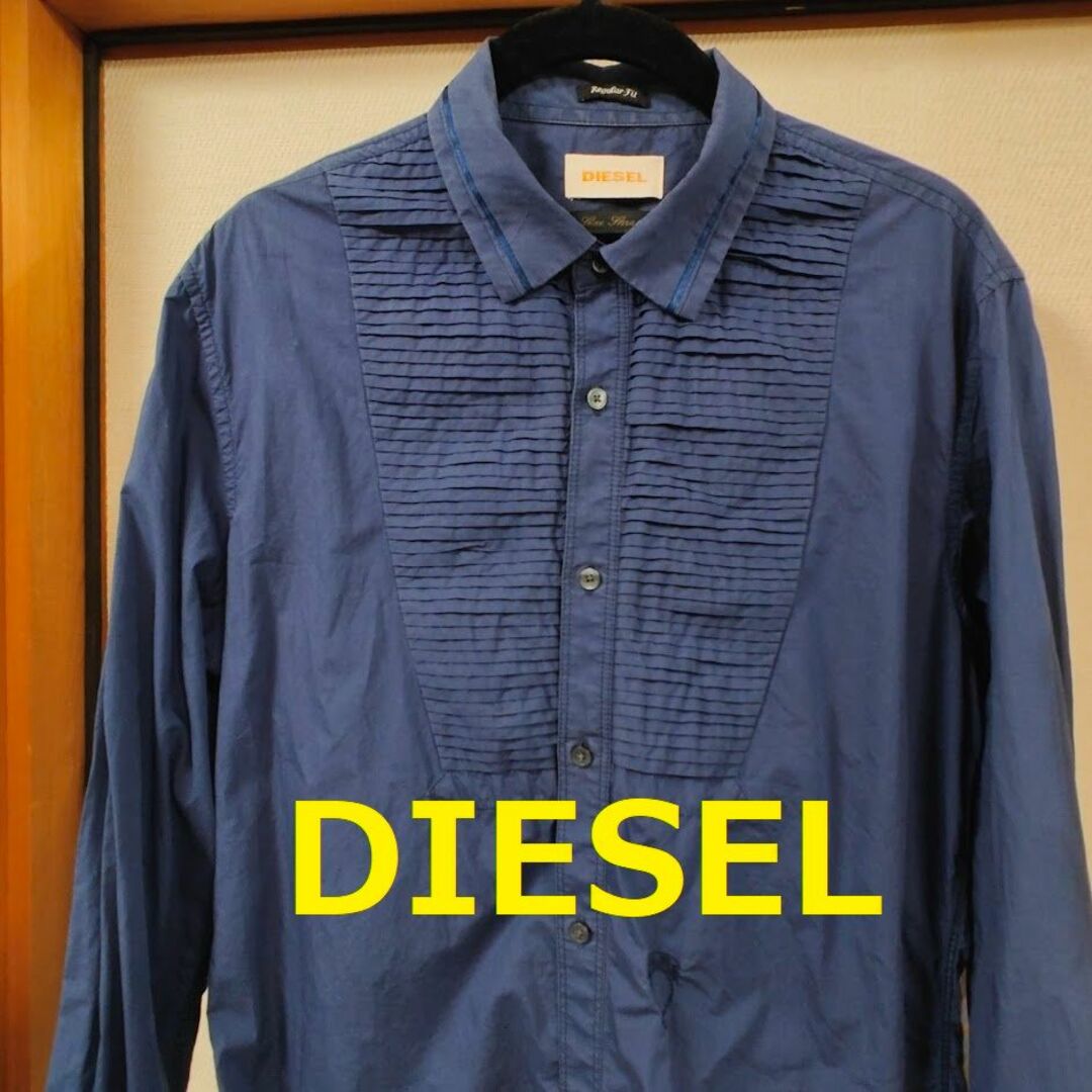 DIESEL(ディーゼル)のDIESEL ドレスシャツ ギャザー ディーゼル Lサイズ メンズのトップス(シャツ)の商品写真
