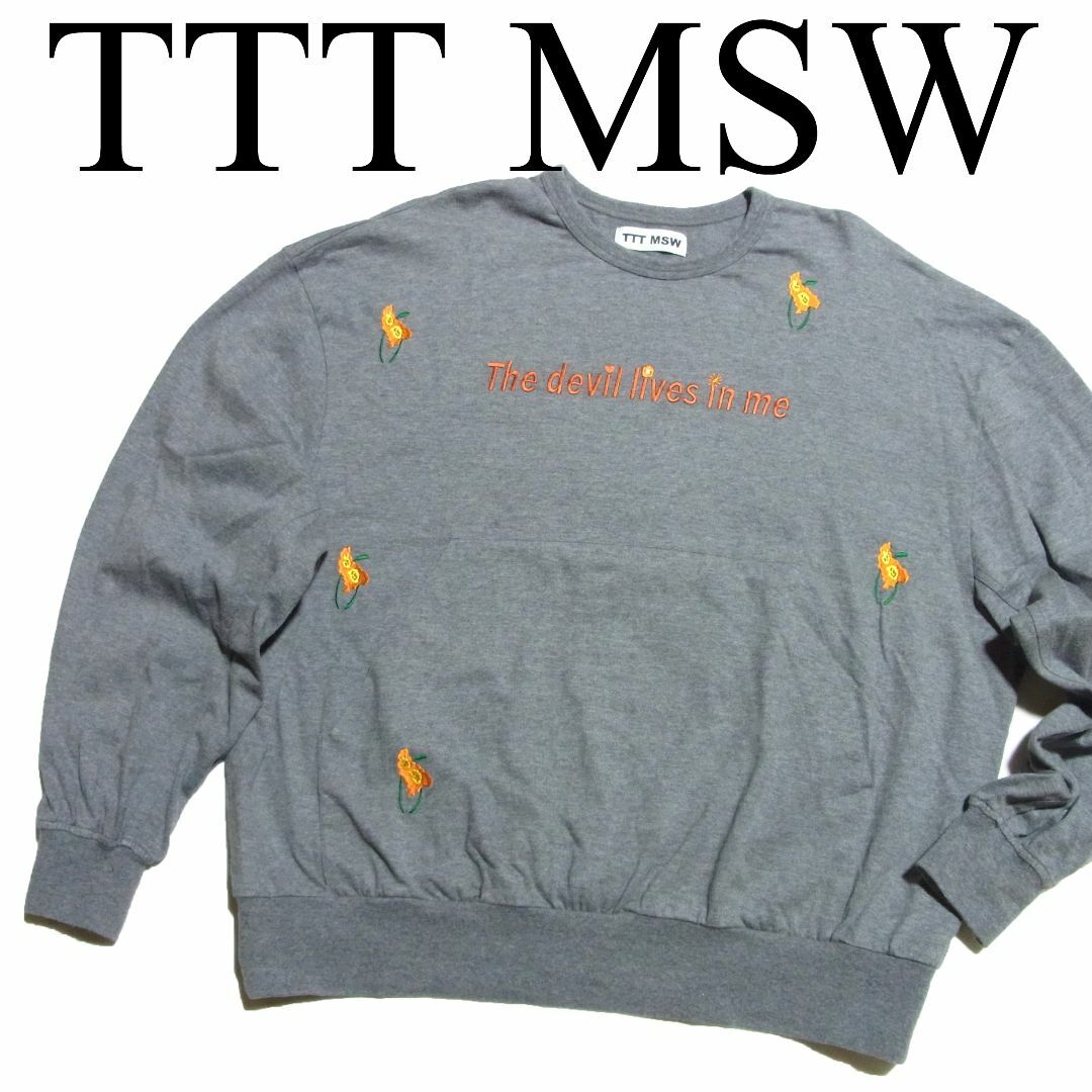 TTT_MSW - 21SS TTT_MSW x BEAMS 別注 フラワー刺繍 ロンT Tシャツの