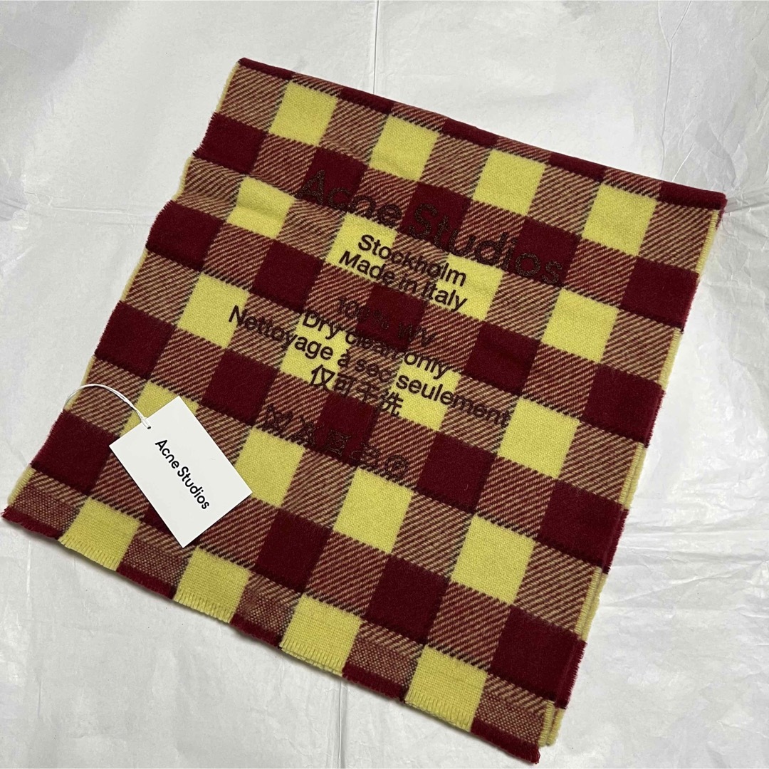 新品 Acne Studios アクネストゥディオズ チェック ウールスカーフ