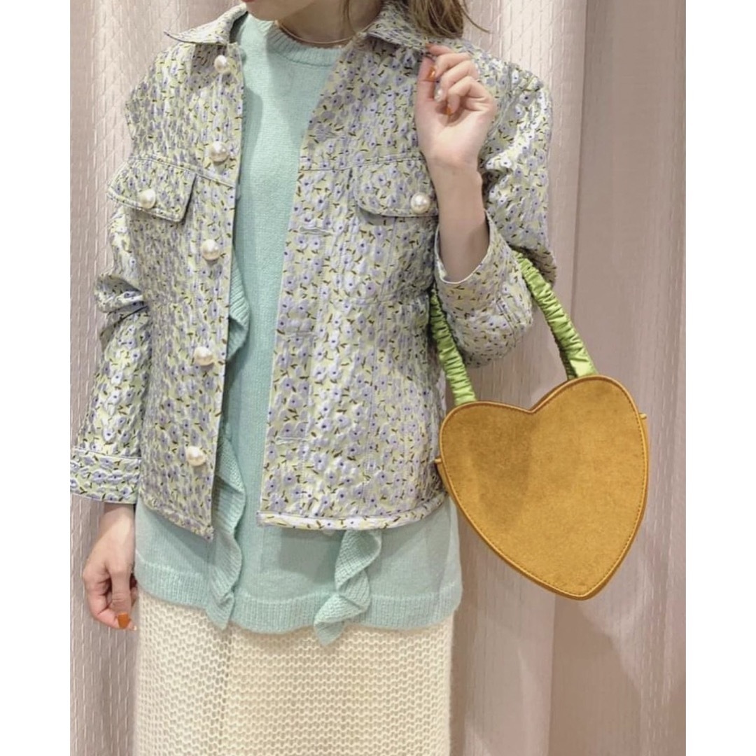 Honey mi Honey(ハニーミーハニー)のHONEY MI HONEY over frill vest ミント レディースのトップス(ニット/セーター)の商品写真