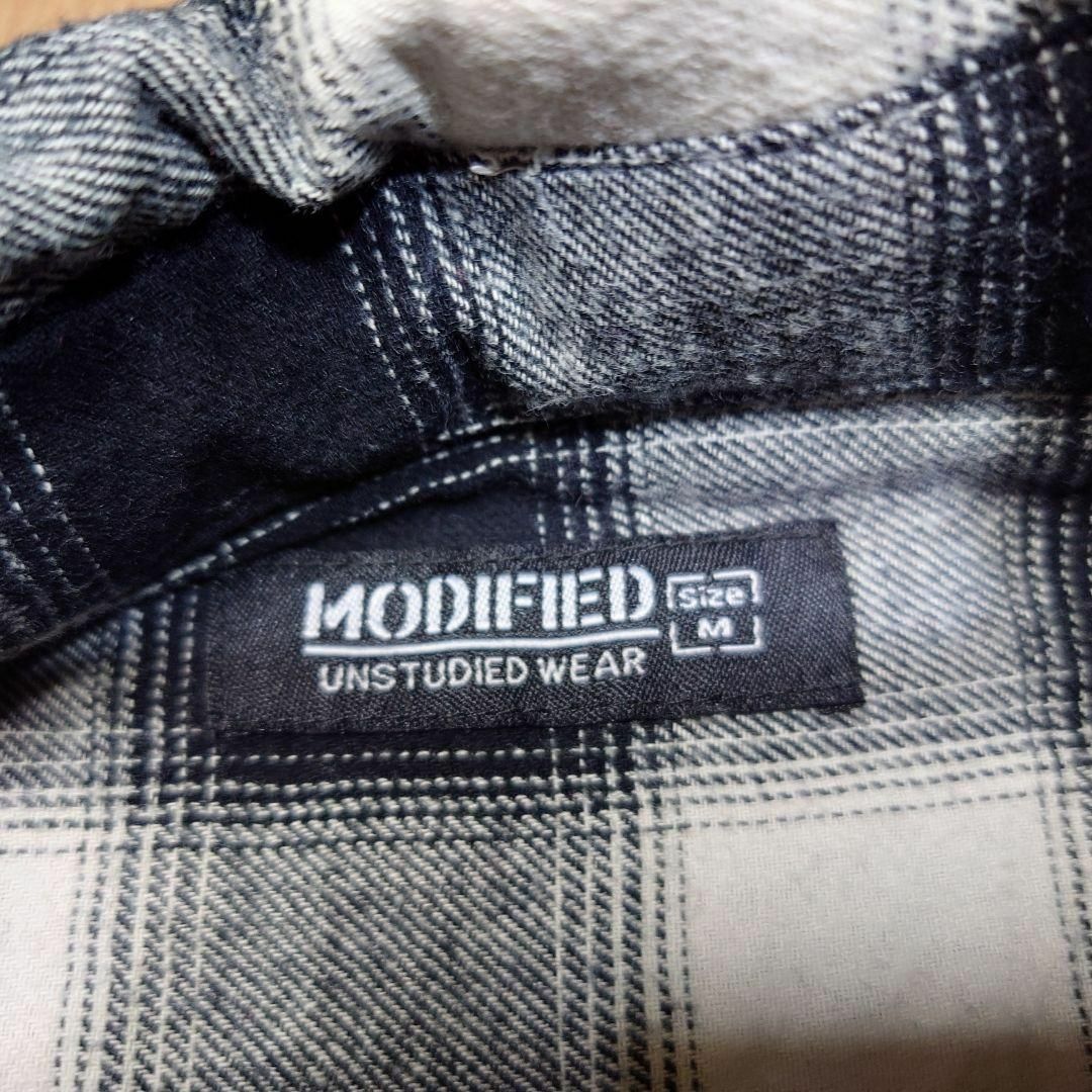 MODIFIED  UNSTUDIED WEAR　オンブレチェックシャツブラック