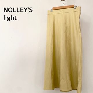 ノーリーズ(NOLLEY'S)のNOLLEY'S light ノーリーズ　イエロー　合皮　ロングスカート(ロングスカート)