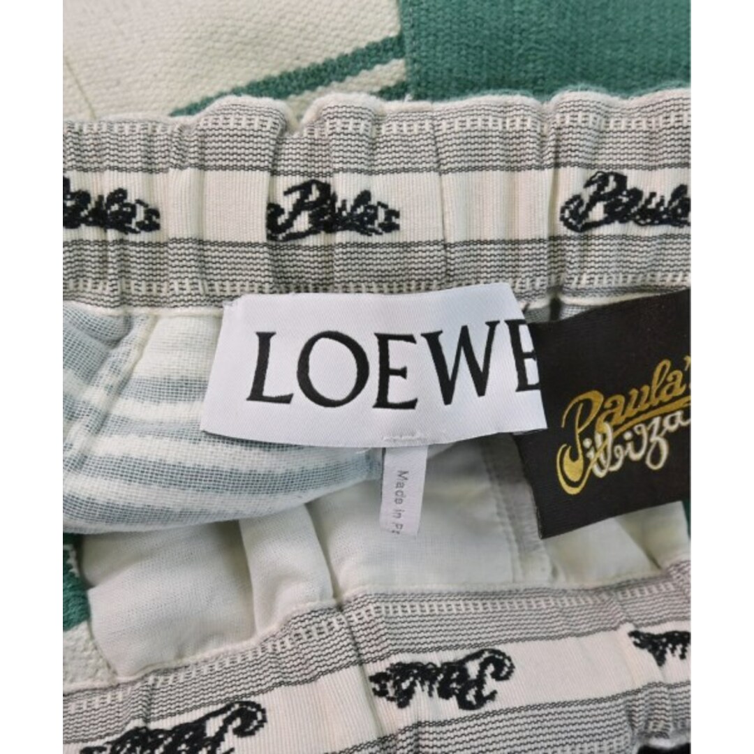 LOEWE(ロエベ)のLOEWE ロエベ ショートパンツ XS 緑xアイボリー(総柄) 【古着】【中古】 メンズのパンツ(ショートパンツ)の商品写真