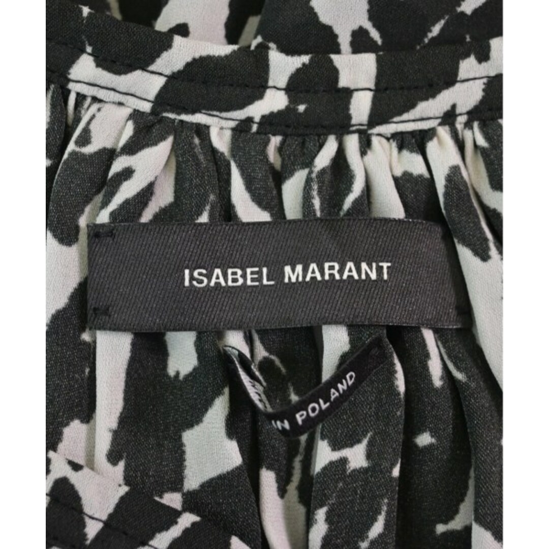 ISABEL MARANT ブラウス 34(XXS位) 黒x白(総柄) 2