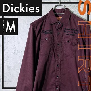 ディッキーズ(Dickies)のUS古着 Dickies ディッキーズ  ワークシャツ 刺繍 デザイン M(シャツ/ブラウス(長袖/七分))