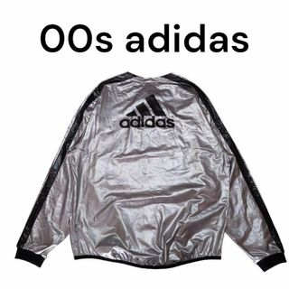 00s adidas フロントロゴ ナイロンプルオーバー