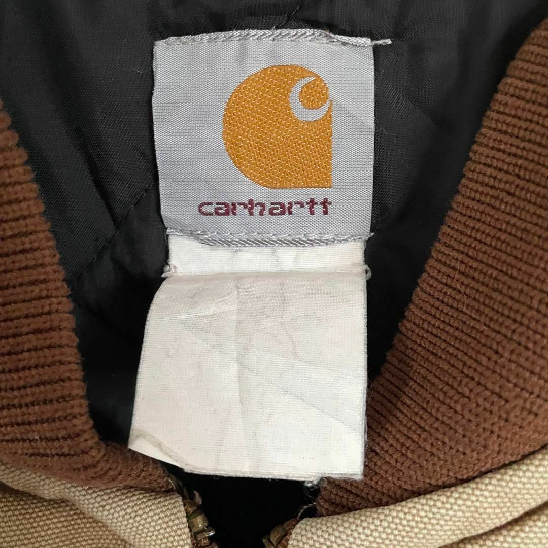 carhartt カーハート ダックベスト 刺繍ロゴ 裏地キルティング ブラウン 4