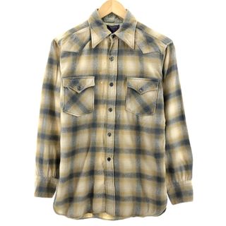 ペンドルトン(PENDLETON)の古着 60年代 ペンドルトン PENDLETON オンブレチェック ウールシャツ メンズL ヴィンテージ /eaa383610(シャツ)