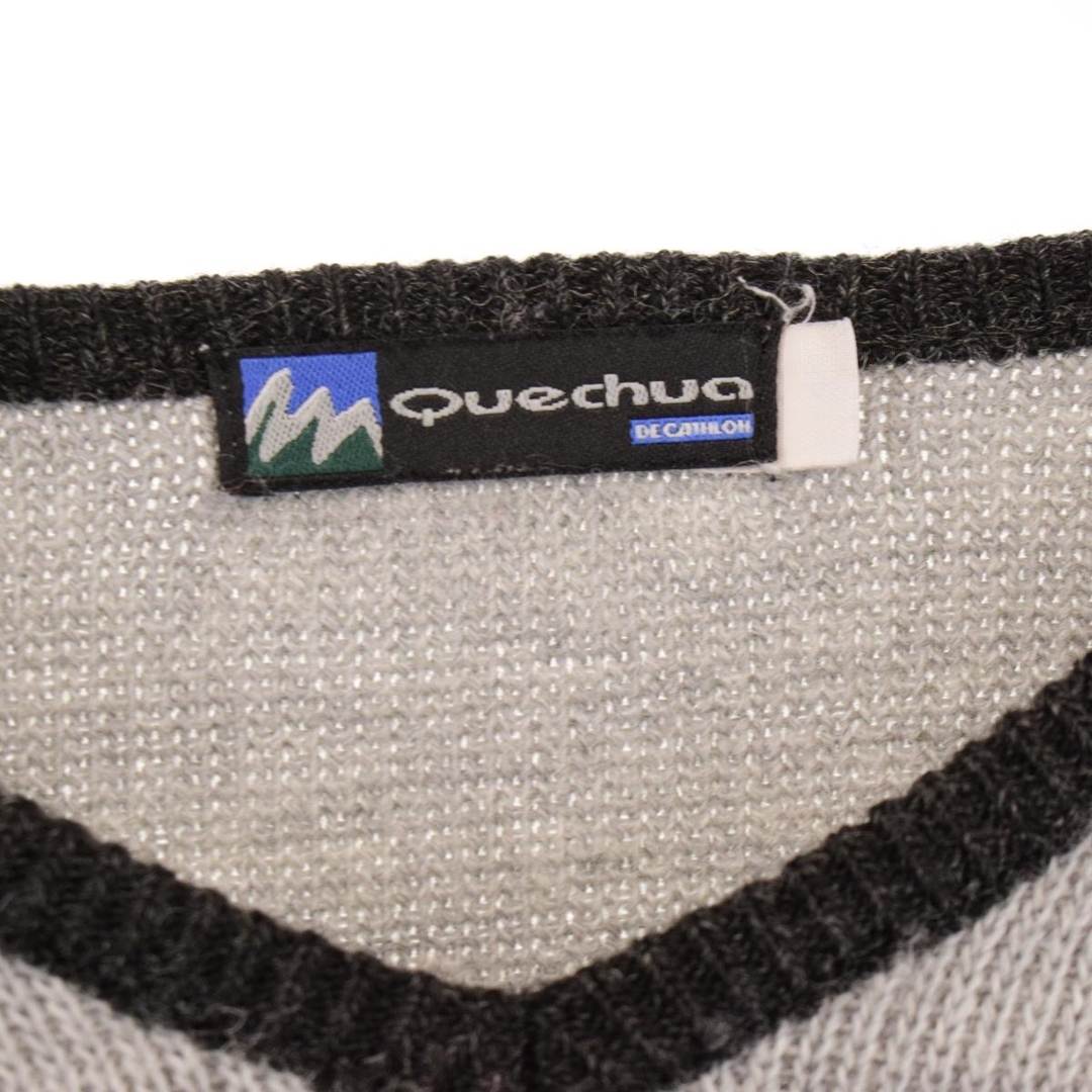 Quechua ライン入り Vネック アクリルニットセーター メンズXL /eaa365260 2