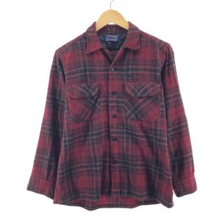 ペンドルトン(PENDLETON)の古着 50年代 ペンドルトン PENDLETON ボードシャツ チェック柄 ウールボックスシャツ 不明 メンズL ヴィンテージ /eaa383981(シャツ)